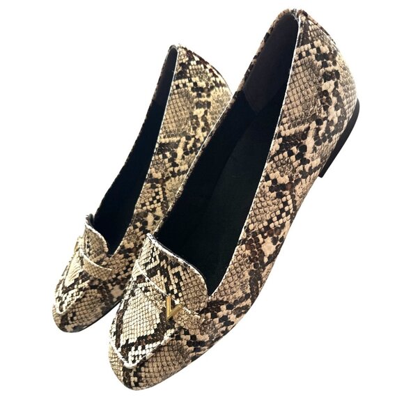 Vionic Hayes Snake Embossed Loafers Slip-On Flats Metallic V Ivory Multi Size 8 - Picture 3 of 10